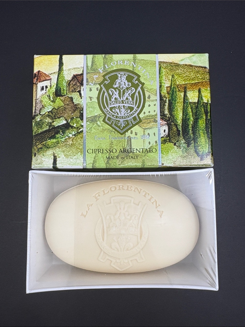 La Fiorentina Silver Cypress Body Soap Tuscan Cipresso Argentato Italy 300g